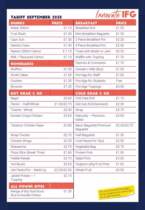 Innovate Client Tariff Poster Sept 25 Page 1