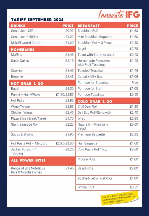 Innovate Client Tariff Poster Sept 26 Page 1